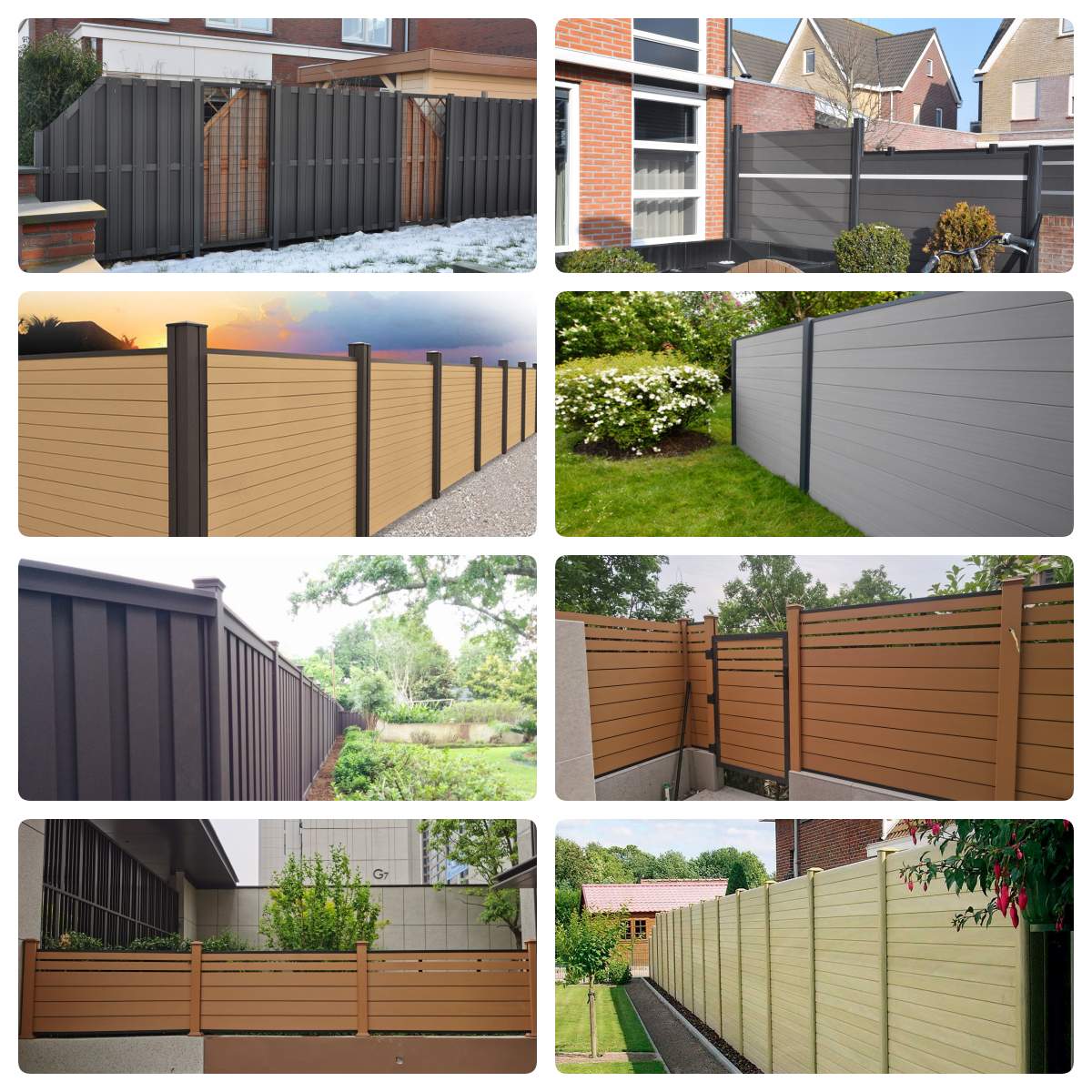 wood plastic composite fencing