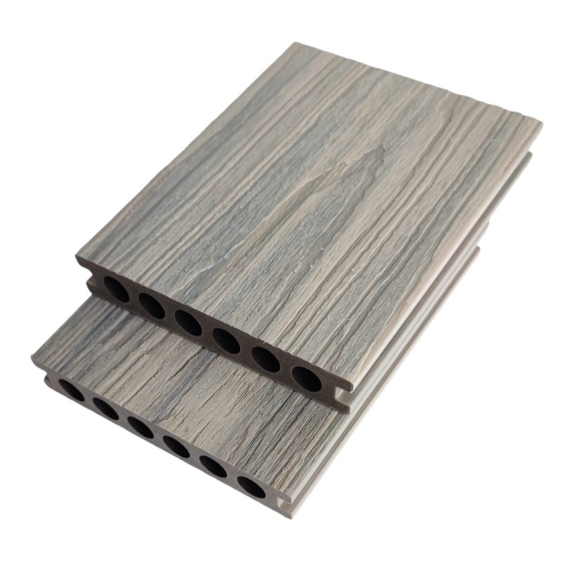 Antique Wood-Colored Courtyard WPC Co-Extruded Flooring