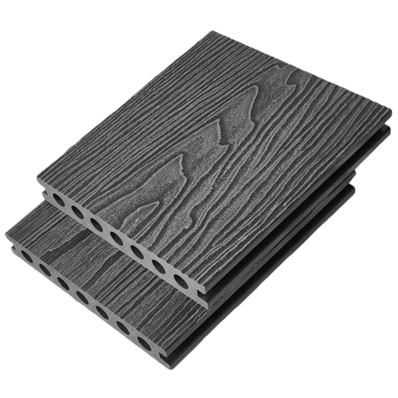 High-Quality Gray Deep-Embossed Outdoor WPC Decking