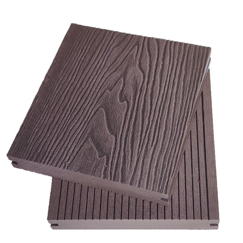 Light Brown Outdoor 3D Embossed WPC Flooring