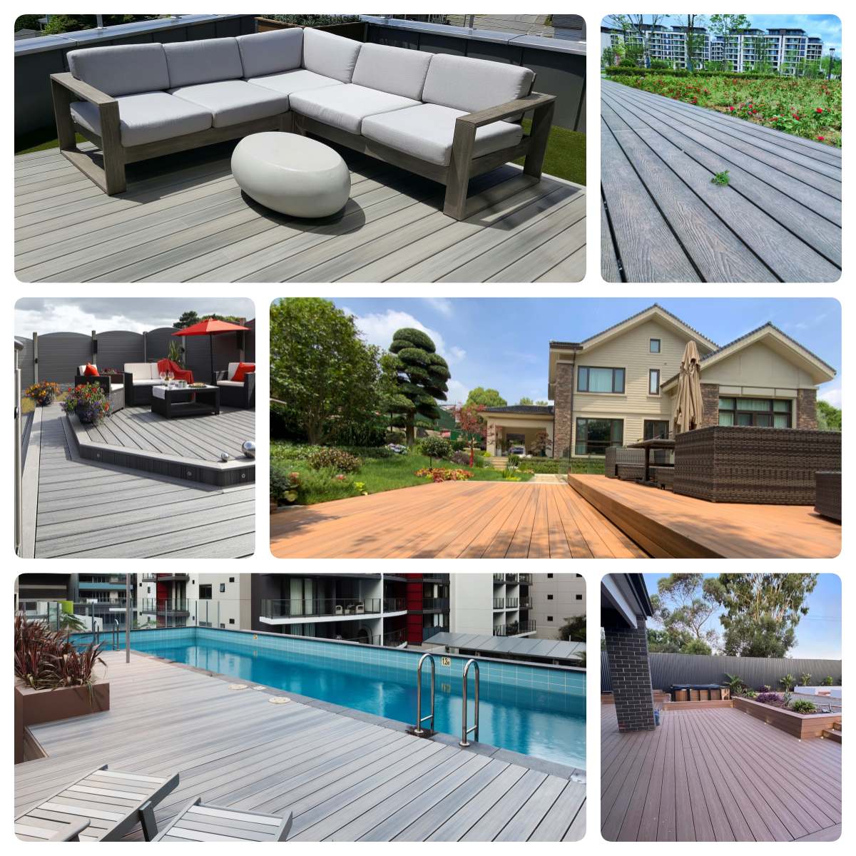 china hollow wpc decking floor manufacturer